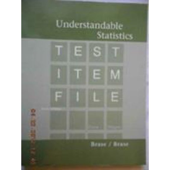 Pre-Owned Understandable statistics: Test item file (Paperback) 0395930251 9780395930250