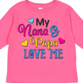 thumbnail image 4 of Inktastic My Nana and Papa Love Me with Hearts Boys or Girls Long Sleeve Toddler T-Shirt, 4 of 5