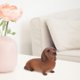 thumbnail image 4 of ADDHAT Figurita De Perro Salchicha Decorativa En Resina Color Marrón Claro Para De Hogar Y Oficina, 4 of 6