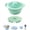 Green, variant on 42oz Silicone Microwave Food Steamer with Steam Basket, Collapsible BPAFree Steamer for Vegetables, Seafood, Dumplings, Rice & Soup, Dishwasher Safe with Handle & Lid