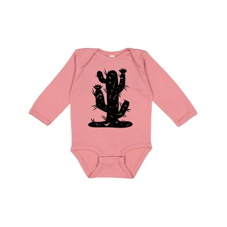

Inktastic Distressed Cactus Boys or Girls Long Sleeve Baby Bodysuit