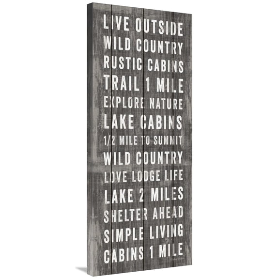 Global Gallery's 'Simple Living Gray Panel I' By Michael Mullan Stretched Canvas Wall Art