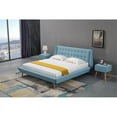 thumbnail image 3 of American Eagle Furniture Tufted Fabric Queen Platform Bed in Light Blue, 3 of 3