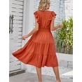 thumbnail image 4 of Cogild Summer Dresses For Women Casual Sleeveless Midi Dresses Pleated Flowy Elastic Waist Prom Dress, 4 of 5