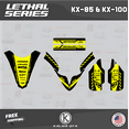thumbnail image 4 of Kalair GFX Graphics Kit for Kawasaki KX100 (2014-2021) Lethal Series, 4 of 5