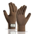 thumbnail image 1 of Thickened Fleece Lined Pineapple Pattern Touch-Screen Sensitive Gloves - Polyester, 2111cm, Suitable for Cold Weather Driving and Outdoor Activities, 1 of 4