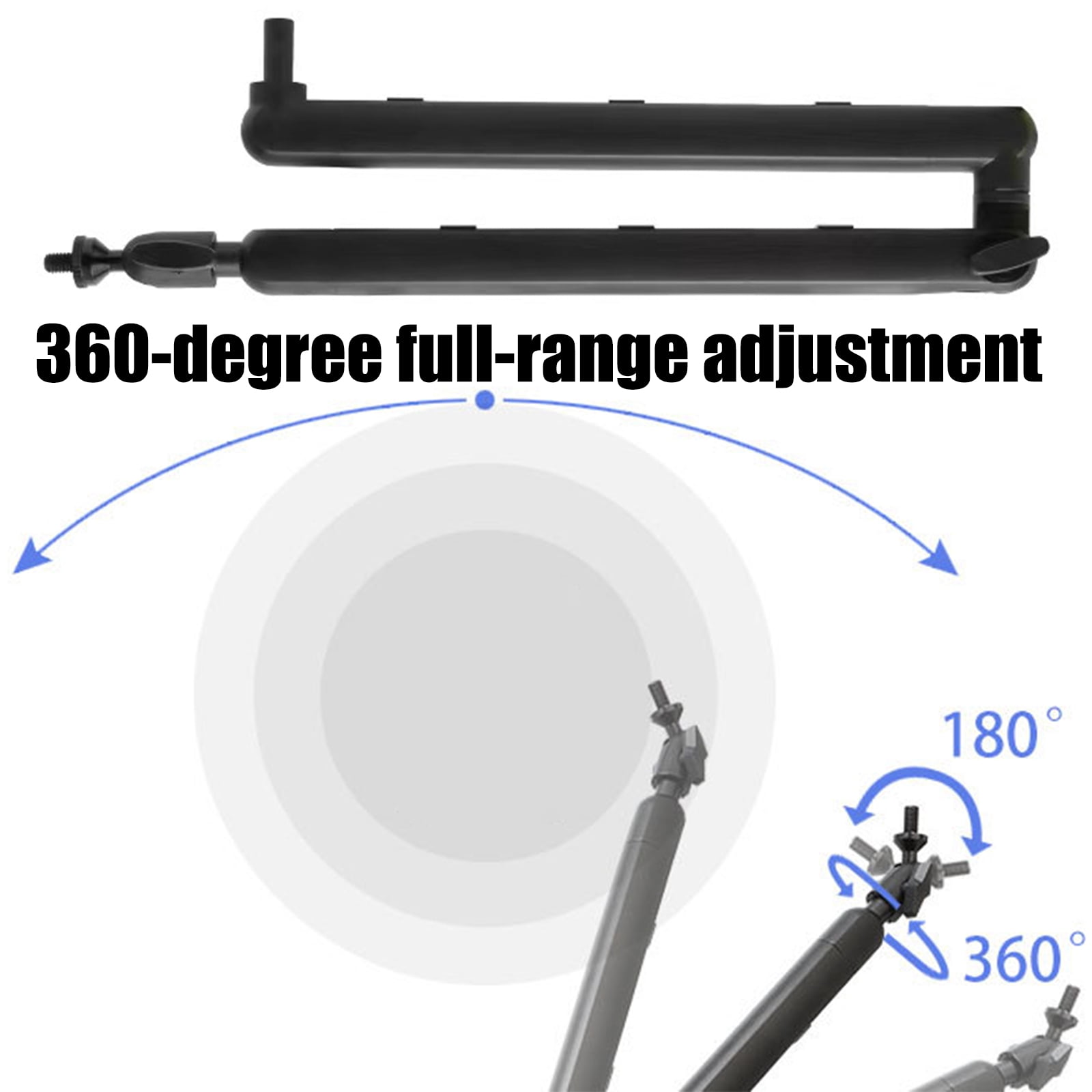 Adjustable Metal Microphone Boom Arm Stand Foldable Design For Studio Recording Live Broadcast Voice Chatting