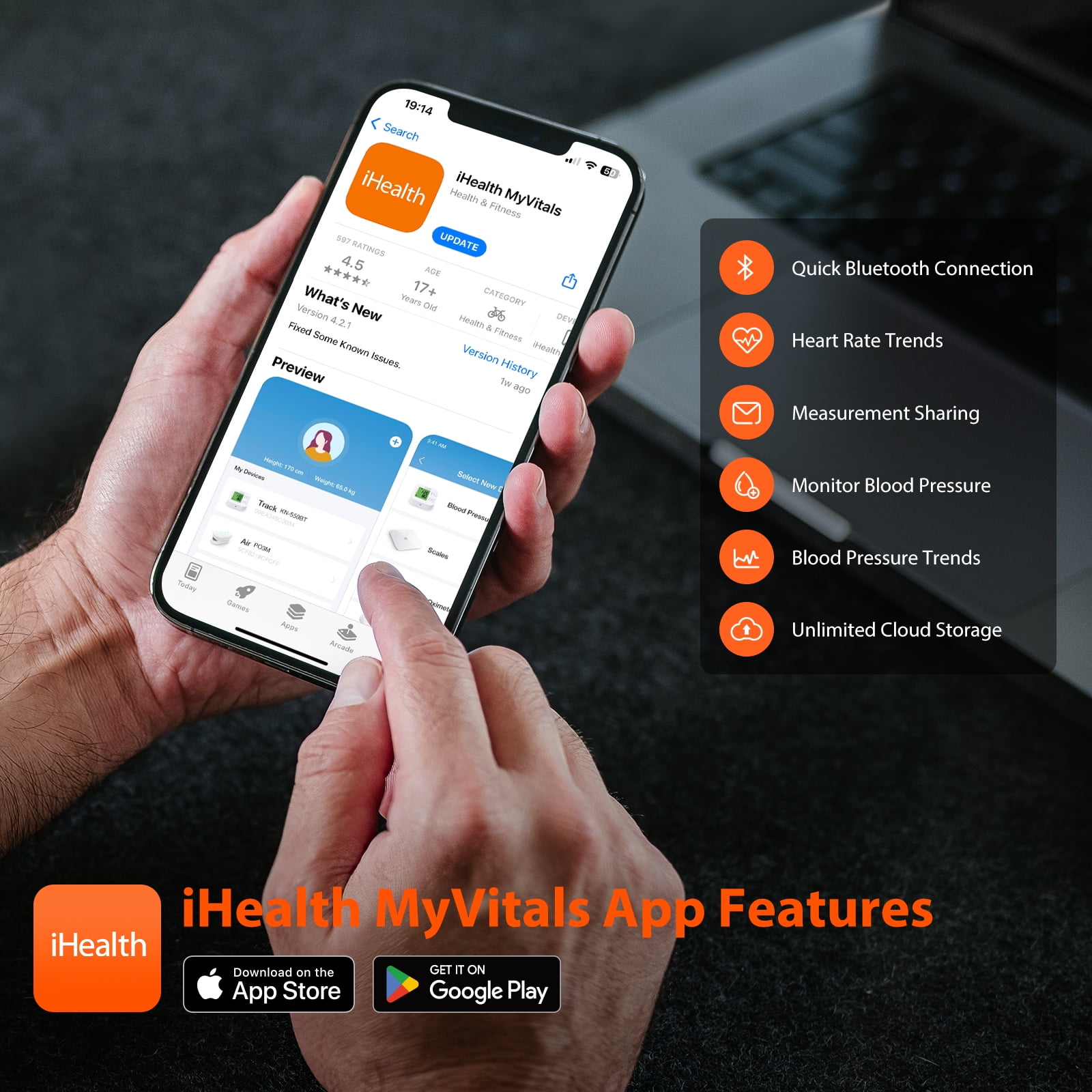 iHealth Push Plus Wireless Wrist Blood Pressure Monitor