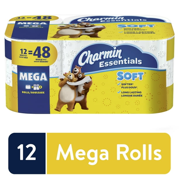 Charmin Essentials Soft Toilet Paper, 12 Mega Roll