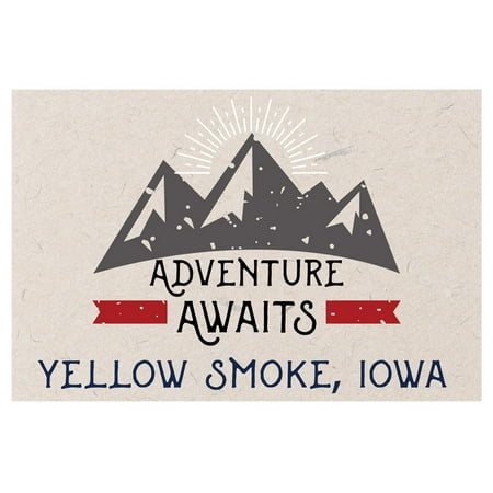 

Yellow Smoke Iowa Souvenir 2x3 Inch Fridge Magnet Adventure Awaits Design