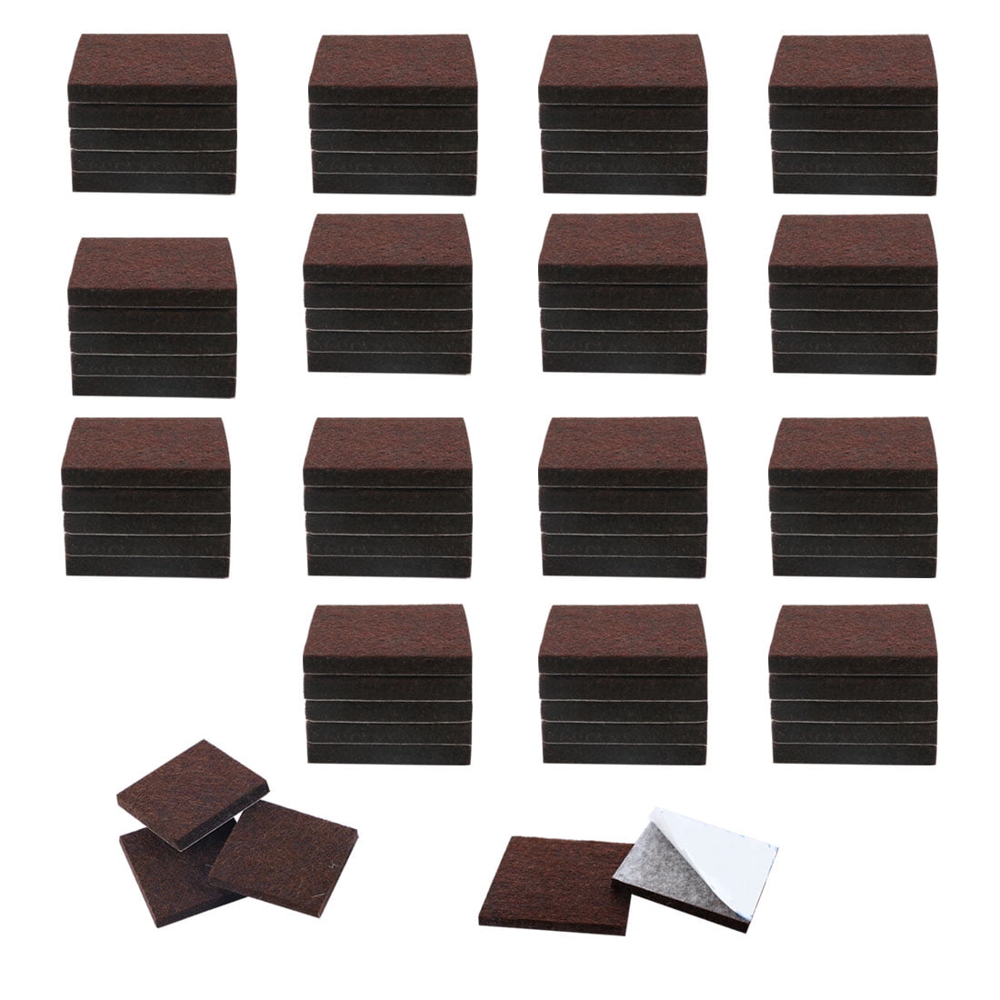 80pcs Felt Furniture Pads Square 3/4" Feet Floor Protector for Table