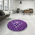 thumbnail image 4 of Ahgly Tapis Rectangulaire Lavable en Machine Intérieur Transitionnel Violet, 2 Pieds x 3 Pieds, 4 of 7