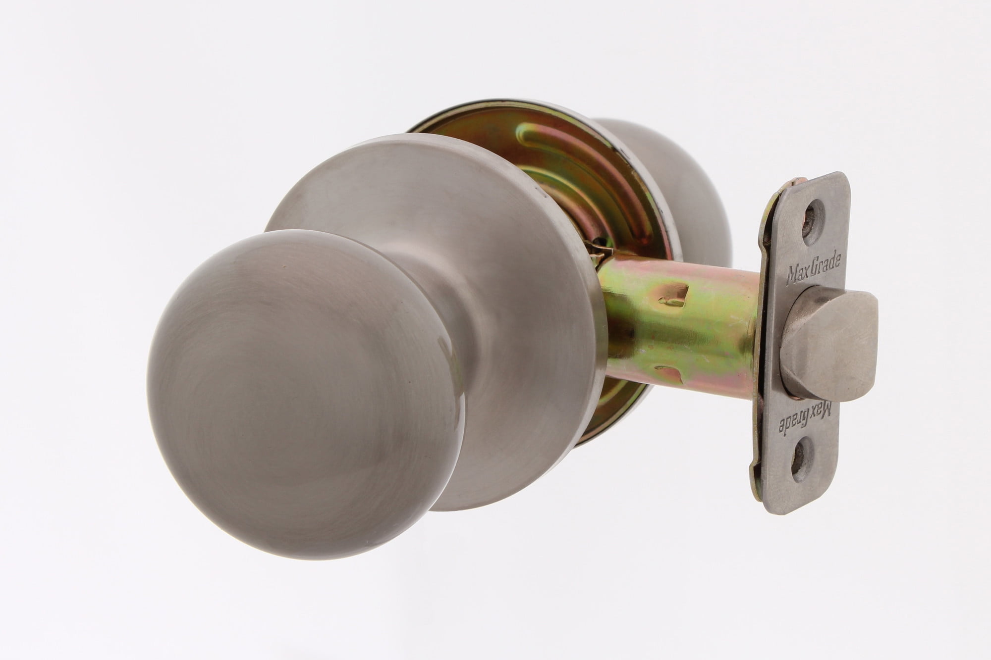Maxgrade 100WAT Satin Nickel Passage Door Knob Set From The Watson Collection