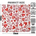 thumbnail image 6 of Red Heart Shower Curtain Happy Valentine''s Day Bathroom Curtain Set Love Hearts Polyester Fabric Bathtub Decor with 12 Hooks 72x72 Inches, 6 of 6