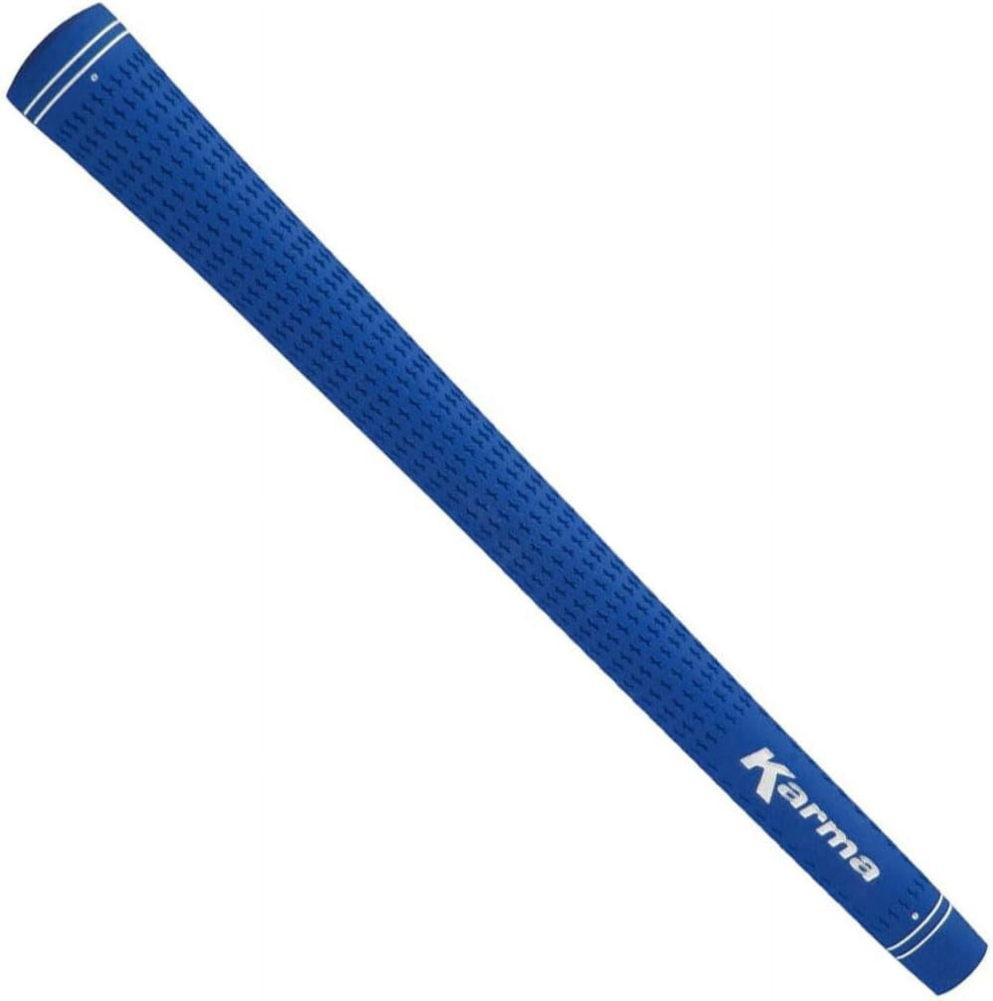 Karma Velour Blue Jumbo (+1/16”) Golf Grips, 13 Piece Set with 13 Tape Strips