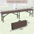thumbnail image 5 of Resenkos Garden Bench, Patio Bench, 6 Feet Folding HDPE Bench with 1320 LBS Capacity and Handle Lock-Brown, 5 of 11