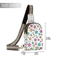 thumbnail image 2 of FORMRS Womens Crossbody Sling Bag Travel Daypack Shoulder Chest Backpack, White Stars, 2 of 7