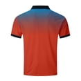 thumbnail image 4 of Penkiiy T-Shirts à Pois Dégradés pour Hommes Col Rabattu Bouton Sport Manches Courtes Col Rabattu Mode Décontractée L Rouge Melon D\'eau, 4 of 5