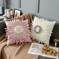 thumbnail image 2 of Nordic Style ThreeDimensional Flowers Cushion Pillow Cover Handmade Throw Pillow Covers Home Decor Backrest Cushion Case Pillowcase for Sofa Bed Couch Decorative Home Textile Supplies, 2 of 7