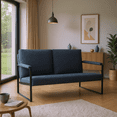 thumbnail image 4 of Gewnee 49.2-inch Metal Frame Loveseat Sofa Couch Stylish, Durable and Comfortable Seating for Living,Office,Multiple Spaces, 4 of 13