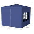 thumbnail image 2 of 10'x10' Heavy Duty Party Tent with 4 Removable Walls, UV Protection Gazebo, Outdoor Wedding Canopy with Transparent Windows, Blue Shade Shelter for Events and Camping, 2 of 7