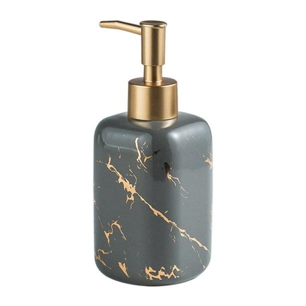 Dispensador de jabón sencillo, botella de loción, bomba recargable para encimera de baño o hogar. gris