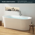 thumbnail image 3 of FerdY Shangri-La 67"x32" Freestanding Acrylic Soaking Oval Bathtub. Ferdy-02522-1700-BN, 3 of 8