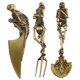 thumbnail image 1 of Regalo de Halloween, juegos de cubiertos esqueléticos, vajilla de Metal, tenedor, cuchara, cuchillo, cubiertos, vajilla, decoración para fiesta navideña, 1 of 5