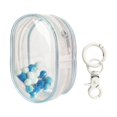 thumbnail image 1 of HILABEE Clear Figure Display Bag with Keychain Mini Doll Storage Bag for Mini Figure Blue Round, 1 of 7