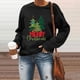 thumbnail image 2 of Sudaderas de Cuello Redondo de Navidad Para Mujer Suéter Estampado Teñido Anudado de Manga Larga Suelto Informal Top Odeerbi ODB192005, 2 of 5