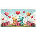 thumbnail image 1 of Heart Balloons Backdrop Background Wall Banner Valentines Day Party Decorations Romantic Celebration Event Decor Wedding Photography Prop, 1 of 4