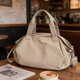 thumbnail image 4 of Bolso tote de lona con cordón para mujer – Bolso de hombro y bandolera para mujer, bolso casual para uso diario con correa ajustable., 4 of 6