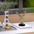 thumbnail image 3 of QTOCIO Figurine de Cerf pour Attraction de Richesse Bureau Résine, 3 of 4