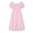 Pink, variant on Aideaone Girls Chiffon Dress Flutter Ruffle Short Sleeve Kids Square Neck Frocks Hot Pink 6-13Y