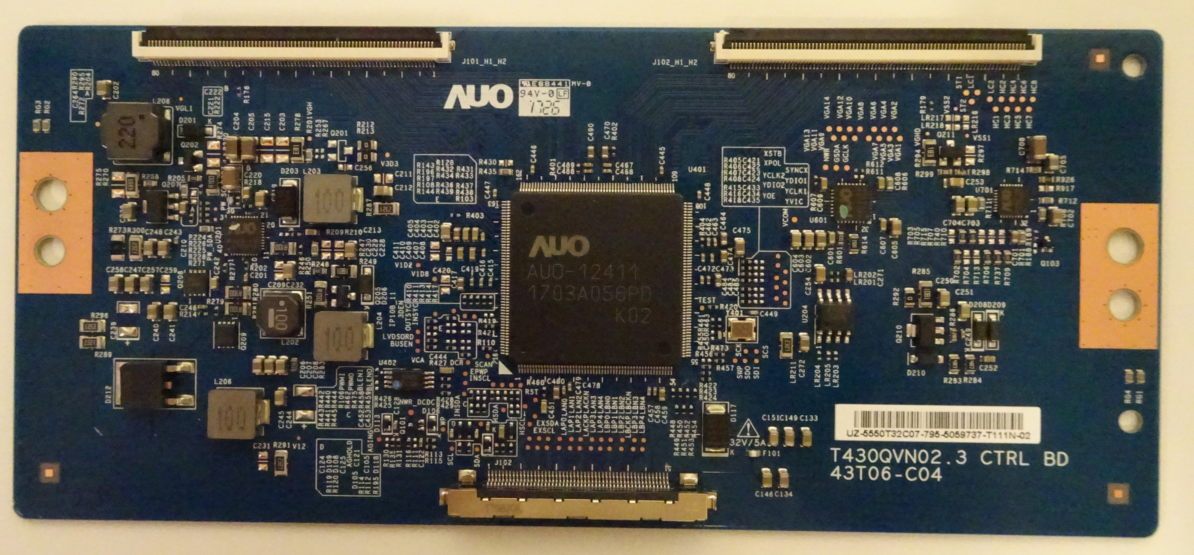 Sceptre X505BVFSR TCon Board (43T06C04) 55.50T32.C07