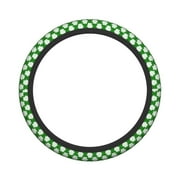 XMXY Car Steering Wheel Cover, Green Snowflake Non-Slip Jeep Truck Universal Elastic Steering Wheel Protector 15 inch