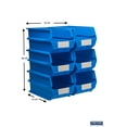 thumbnail image 2 of Triton Products® LocBin 14-3/4"L x 8-1/4"W x 7"H Stacking, Hanging, Interlocking Polypropylene Bins, 6ct, 2 of 6