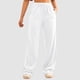 thumbnail image 2 of Pantalones deportivos Gibobby de chándal pierna ancha con bolsillo inclinado para mujer Blanco XL, 2 of 5