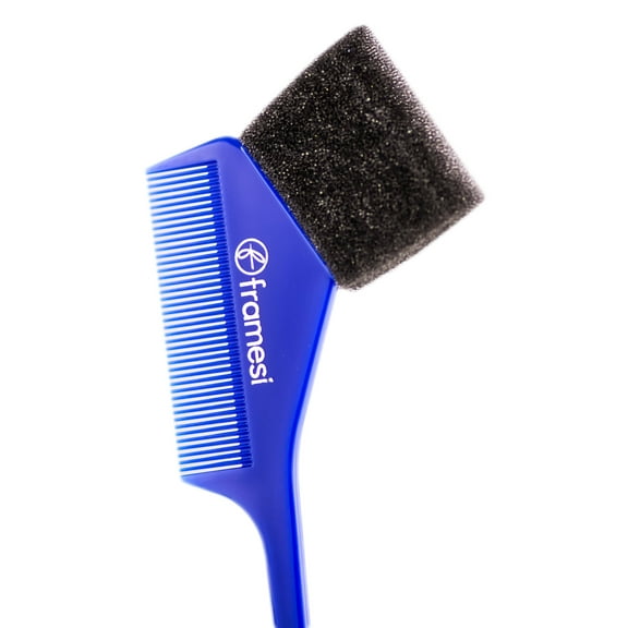 Blue , Framesi Sponge Dye Comb , Hair Scalp - Pack of 2 w/ SLEEK Teasing Comb