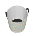 thumbnail image 3 of Balery Color Rabbit Round Laundry Basket with Handles Waterproof Freestanding Laundry Hamper for Clothes Toys in the Dorm and Family-Small, 3 of 8