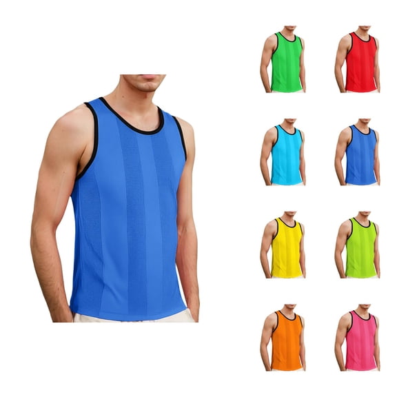 Mens Training Pinnies Adult Lightweight Breathable Scrimmage Vests for Soccer Basketball Volleyball