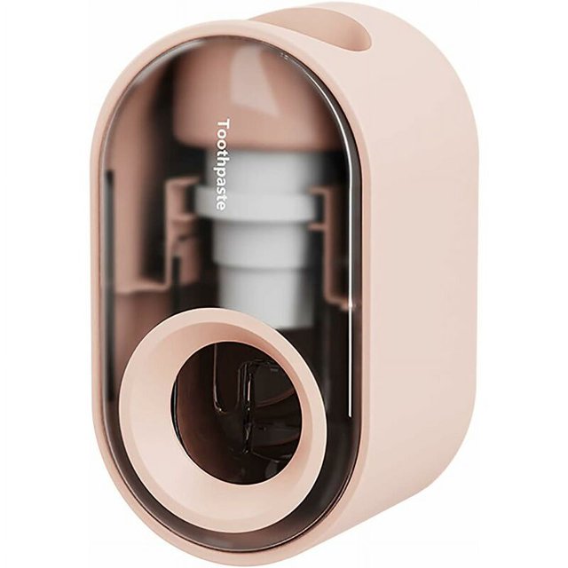 Dispensador automático de pasta de dientes, resistente al agua y al polvo (rosa) -
