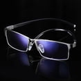 thumbnail image 3 of Anti-blue Light Eyeglass Non-prescription Flat Lens Thin Metal Frame GlassesBlack0Anti-blue Light, 3 of 5