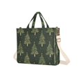 thumbnail image 7 of FORMRS Womens Corduroy Tote Bag Crossbody Shoulder Handbag with Pocket, Hand Drawn Christmas Trees, 7 of 7