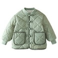 thumbnail image 6 of Kids Winter Jackets No Hood Thick Quilted Puffer Coat with Pockets for Boys Girls 3-15 Years Warm Outerwear (12-13 Years, Green), 6 of 7