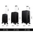 thumbnail image 3 of Juego de 3 Maletas de Viaje Rumbo Rigidas Negro 20 24 28 Pulgadas, 3 of 9