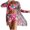 Hot Pink, variant on Teissuly Women's Printed Bikini Straps Bikini Deep V Sexy Split Swimsuit Set Three Piece Swimsuit Set