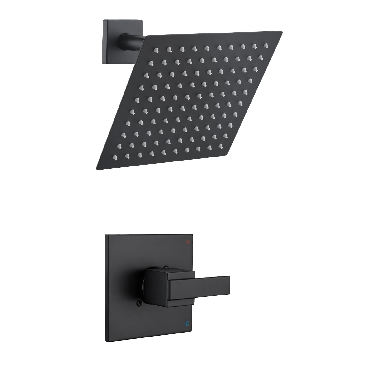 Delta Shower Trim Kit With 12" Rainfall Head & Tub Spout - Matte Black, Valve Not Included