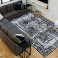 thumbnail image 2 of Hudson Comfort 9x10 Area Rug - Living Room  Machine Washable Area Rugs with Anti-Slip TPR Back - Super Soft 6mm Pile Height Pet-Friendly Rugs - Black, 2 of 8
