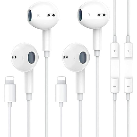 2Pack Earbuds Wired Headphones Noise Isolating Wired Earbuds Compatible with iPhone 14 Pro/14 Pro Max/14/13/12/11/XR/XS/X/8/7, Supports All iOS Systems